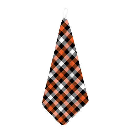 Halloween Buffalo Plaid Pattern Print Hand Towel