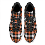 Halloween Buffalo Plaid Pattern Print High Top Leather Sneakers