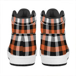 Halloween Buffalo Plaid Pattern Print High Top Leather Sneakers