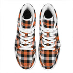 Halloween Buffalo Plaid Pattern Print High Top Leather Sneakers