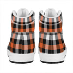 Halloween Buffalo Plaid Pattern Print High Top Leather Sneakers