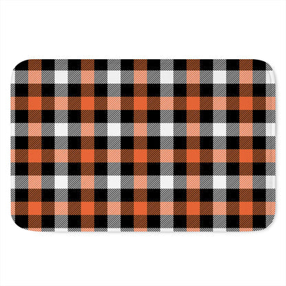 Halloween Buffalo Plaid Pattern Print Indoor Door Mat