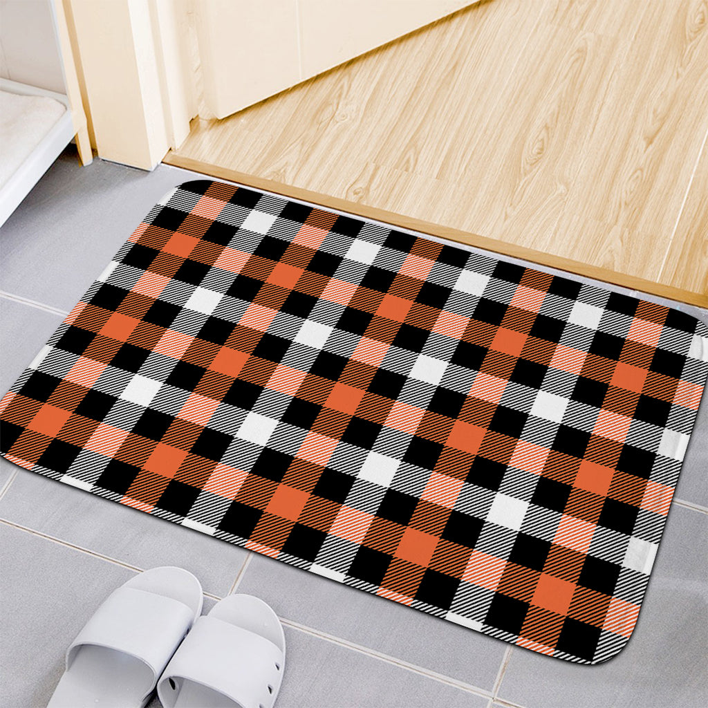 Halloween Buffalo Plaid Pattern Print Indoor Door Mat