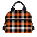 Halloween Buffalo Plaid Pattern Print Insulated Lunch Bag