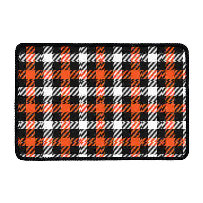 Halloween Buffalo Plaid Pattern Print Kitchen Mat