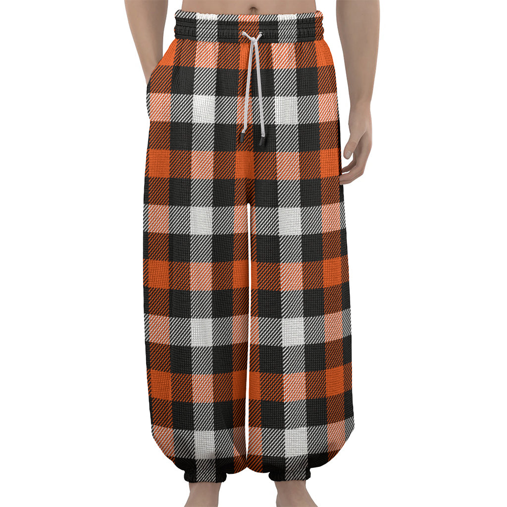 Halloween Buffalo Plaid Pattern Print Lantern Pants