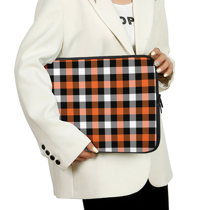 Halloween Buffalo Plaid Pattern Print Laptop Sleeve