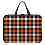 Halloween Buffalo Plaid Pattern Print Laptop Sleeve With Handle