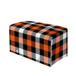 Halloween Buffalo Plaid Pattern Print Leather Tissue Box Cover