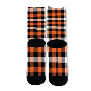 Halloween Buffalo Plaid Pattern Print Long Socks