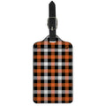 Halloween Buffalo Plaid Pattern Print Luggage Tag