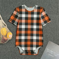 Halloween Buffalo Plaid Pattern Print Men's Bodysuit
