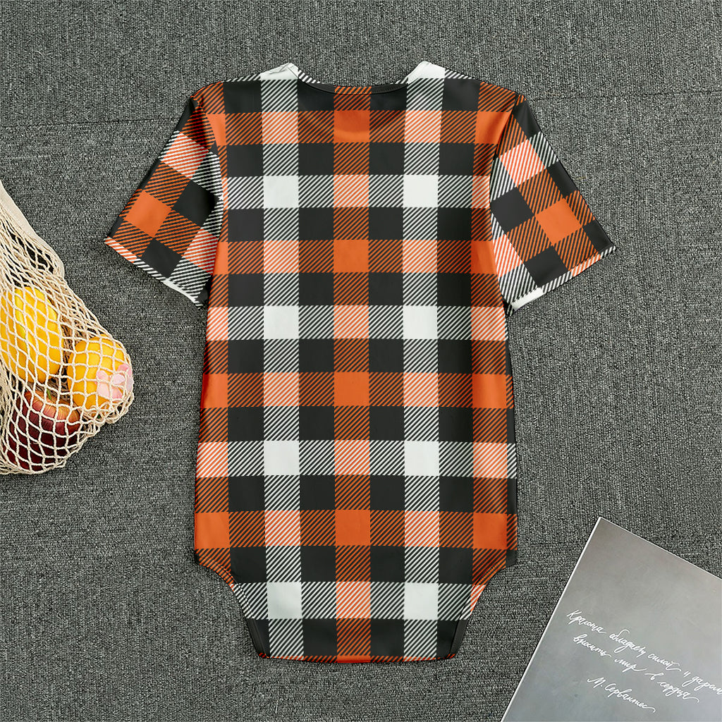 Halloween Buffalo Plaid Pattern Print Men's Bodysuit