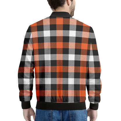 Halloween Buffalo Plaid Pattern Print Men's Bomber Jacket