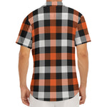 Halloween Buffalo Plaid Pattern Print Men's Deep V-Neck Shirt