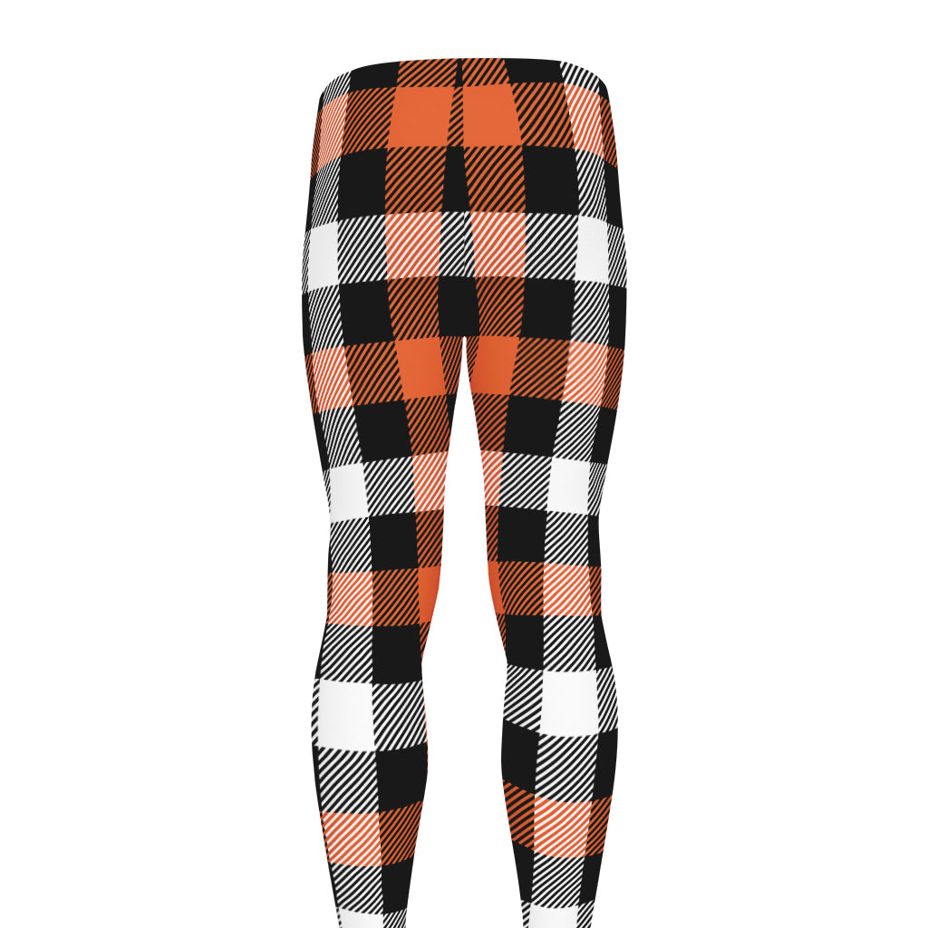 Halloween Buffalo Plaid Pattern Print Men's leggings
