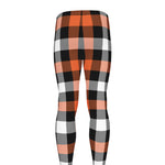 Halloween Buffalo Plaid Pattern Print Men's leggings