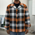 Halloween Buffalo Plaid Pattern Print Men's Shirt Jacket