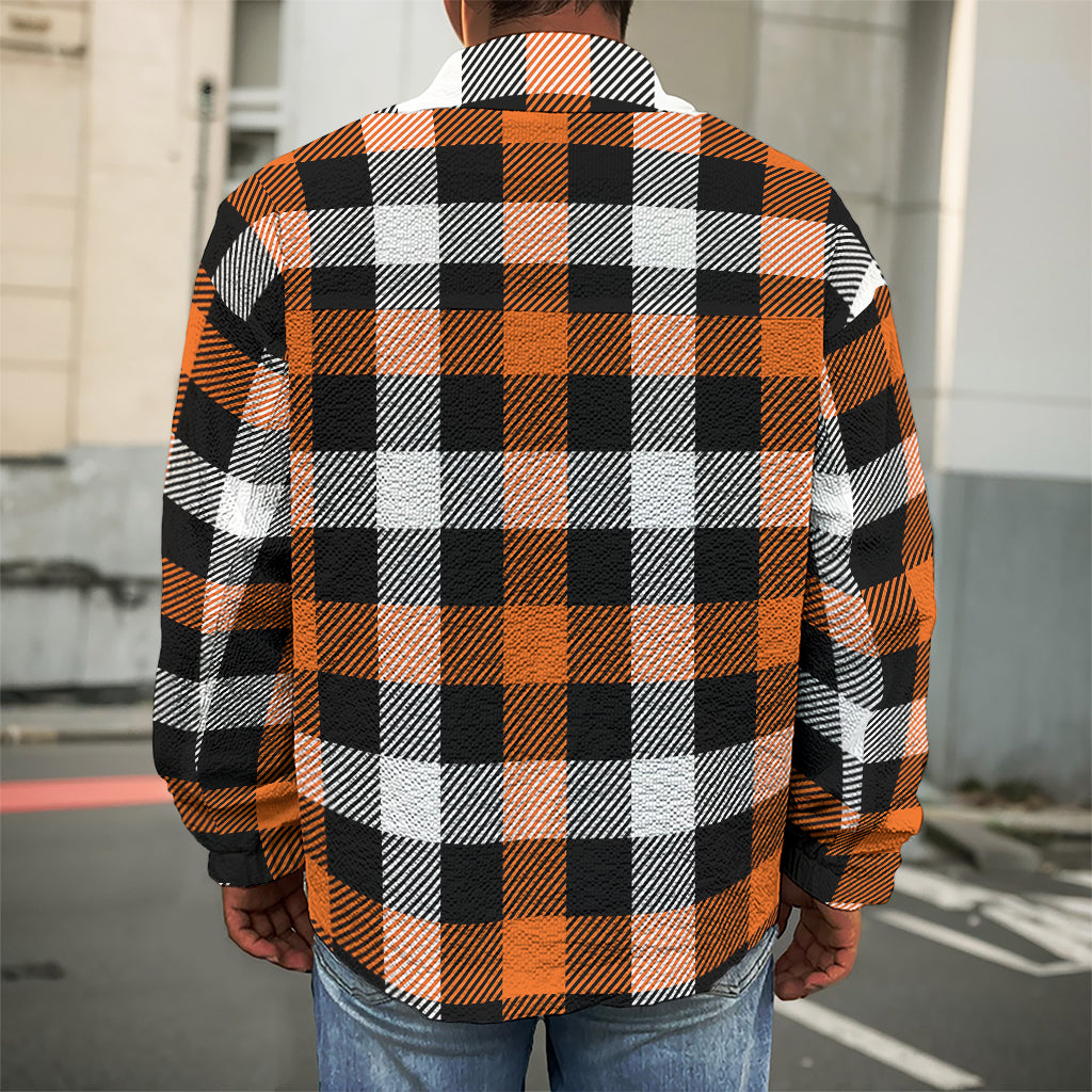 Halloween Buffalo Plaid Pattern Print Men's Shirt Jacket