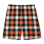 Halloween Buffalo Plaid Pattern Print Men's Swim Trunks