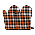 Halloween Buffalo Plaid Pattern Print Oven Mitts