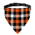 Halloween Buffalo Plaid Pattern Print Over The Collar Dog Bandana