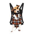 Halloween Buffalo Plaid Pattern Print Pet Carrier Backpack
