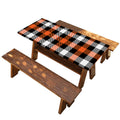 Halloween Buffalo Plaid Pattern Print Picnic Table Cover