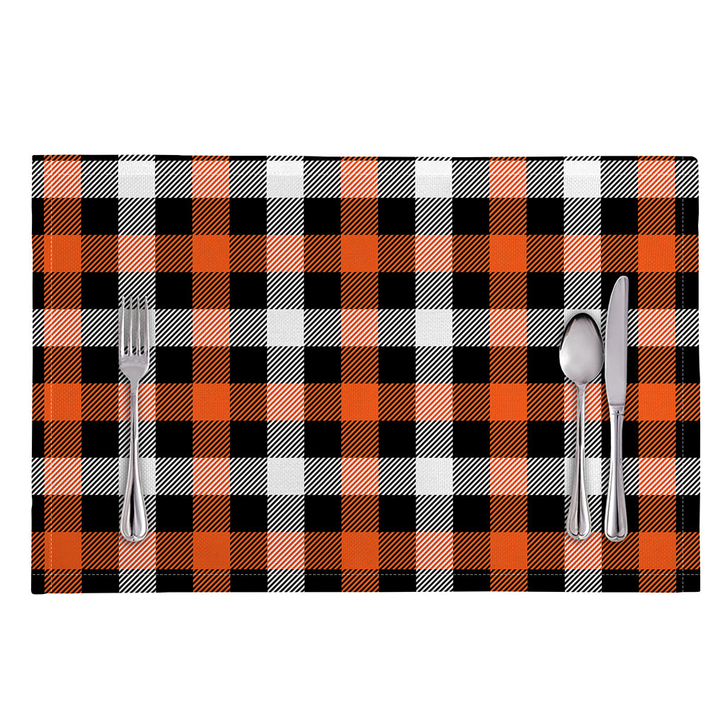 Halloween Buffalo Plaid Pattern Print Placemat