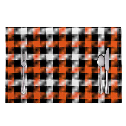 Halloween Buffalo Plaid Pattern Print Placemat