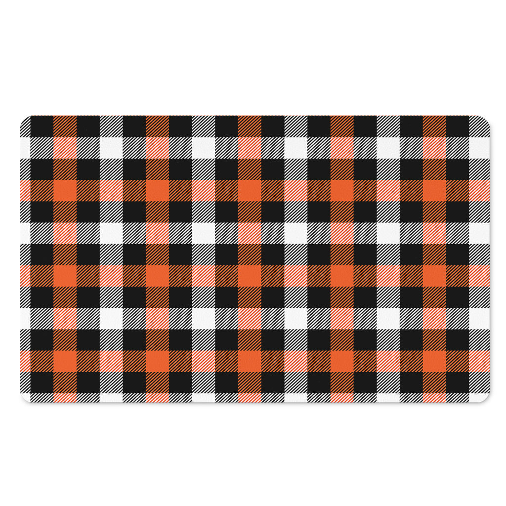 Halloween Buffalo Plaid Pattern Print Polyester Doormat