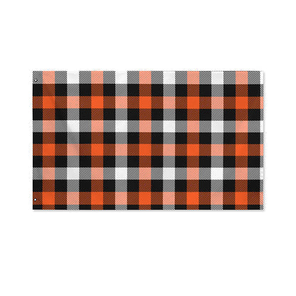 Halloween Buffalo Plaid Pattern Print Polyester Flag
