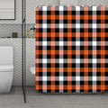 Halloween Buffalo Plaid Pattern Print Polyester Shower Curtain