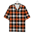Halloween Buffalo Plaid Pattern Print Rayon Hawaiian Shirt