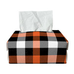 Halloween Buffalo Plaid Pattern Print Rectangle Tissue Box Cover