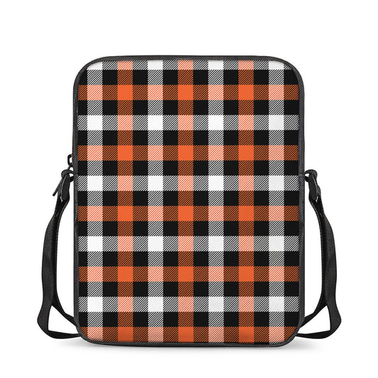 Halloween Buffalo Plaid Pattern Print Rectangular Crossbody Bag