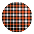 Halloween Buffalo Plaid Pattern Print Round Blanket