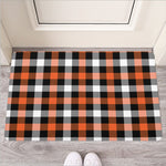 Halloween Buffalo Plaid Pattern Print Rubber Doormat