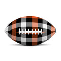 Halloween Buffalo Plaid Pattern Print Rugby Ball