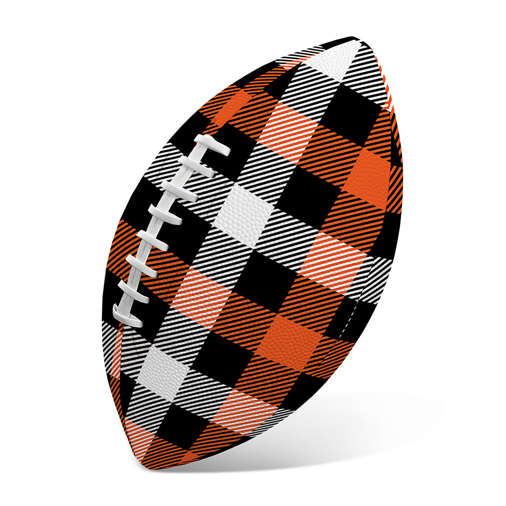 Halloween Buffalo Plaid Pattern Print Rugby Ball