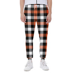 Halloween Buffalo Plaid Pattern Print Scuba Joggers