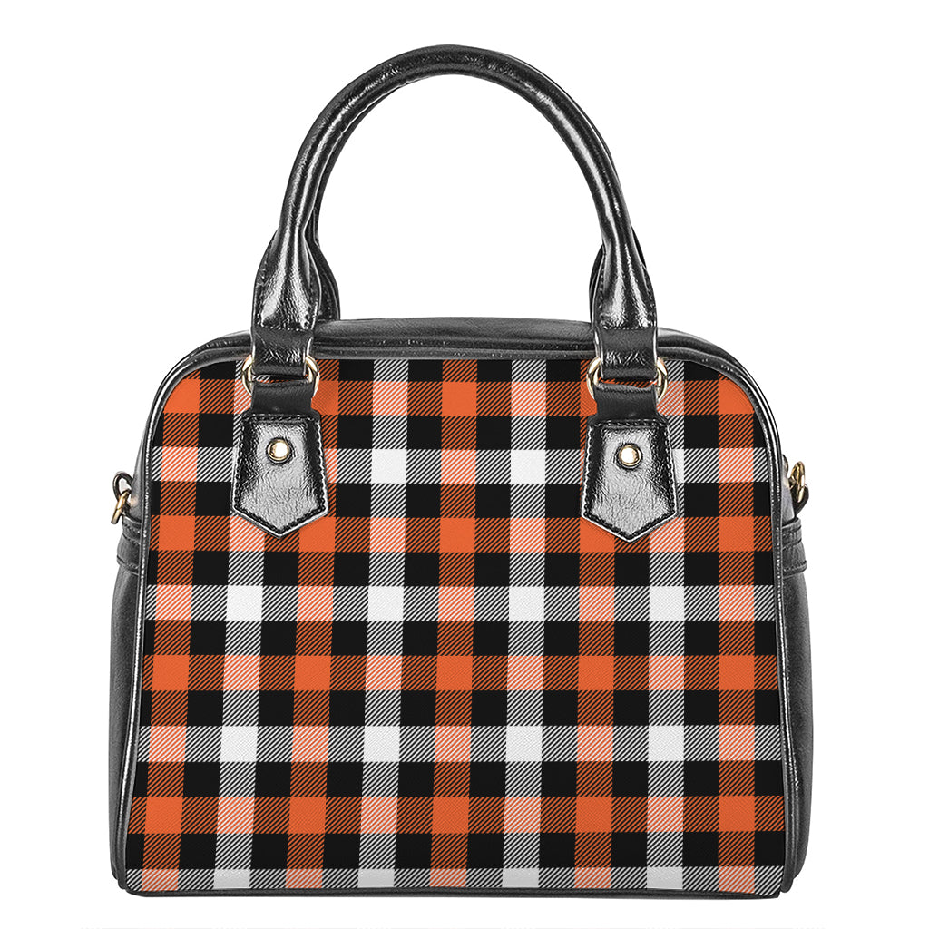 Halloween Buffalo Plaid Pattern Print Shoulder Handbag