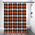Halloween Buffalo Plaid Pattern Print Shower Curtain