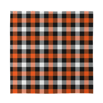 Halloween Buffalo Plaid Pattern Print Silk Bandana