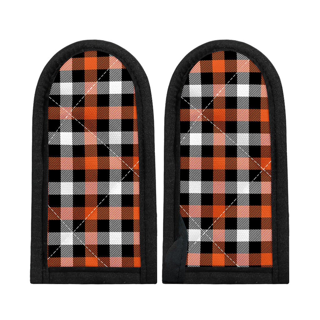 Halloween Buffalo Plaid Pattern Print Skillet Handle Cover