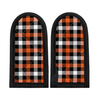 Halloween Buffalo Plaid Pattern Print Skillet Handle Cover