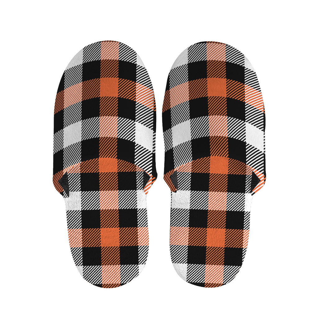 Halloween Buffalo Plaid Pattern Print Slippers