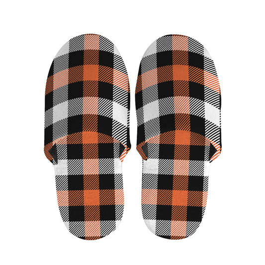 Halloween Buffalo Plaid Pattern Print Slippers