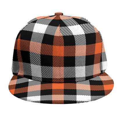 Halloween Buffalo Plaid Pattern Print Snapback Cap