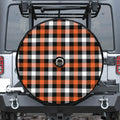 Halloween Buffalo Plaid Pattern Print Tire Cover With Camera Hole